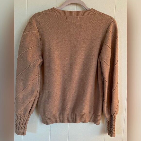 Simplee Sweater Women’s Large Dark Pink Popcorn Pullover 60’s Style - Picture 2 of 7